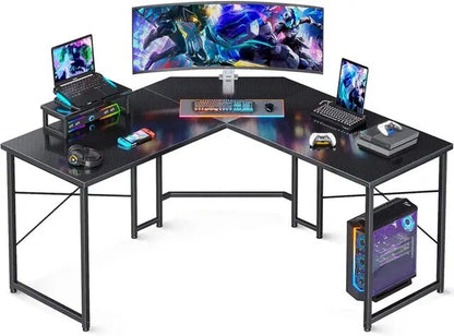 51" Computer Desk with Monitor Stand, PC Gaming Desk, Corner Desk Table for Home Office