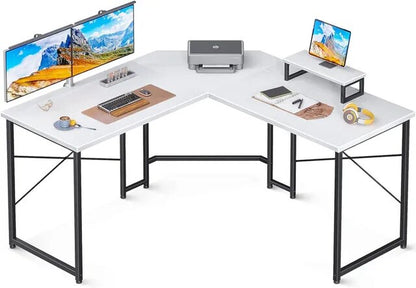 51" Computer Desk with Monitor Stand, PC Gaming Desk, Corner Desk Table for Home Office